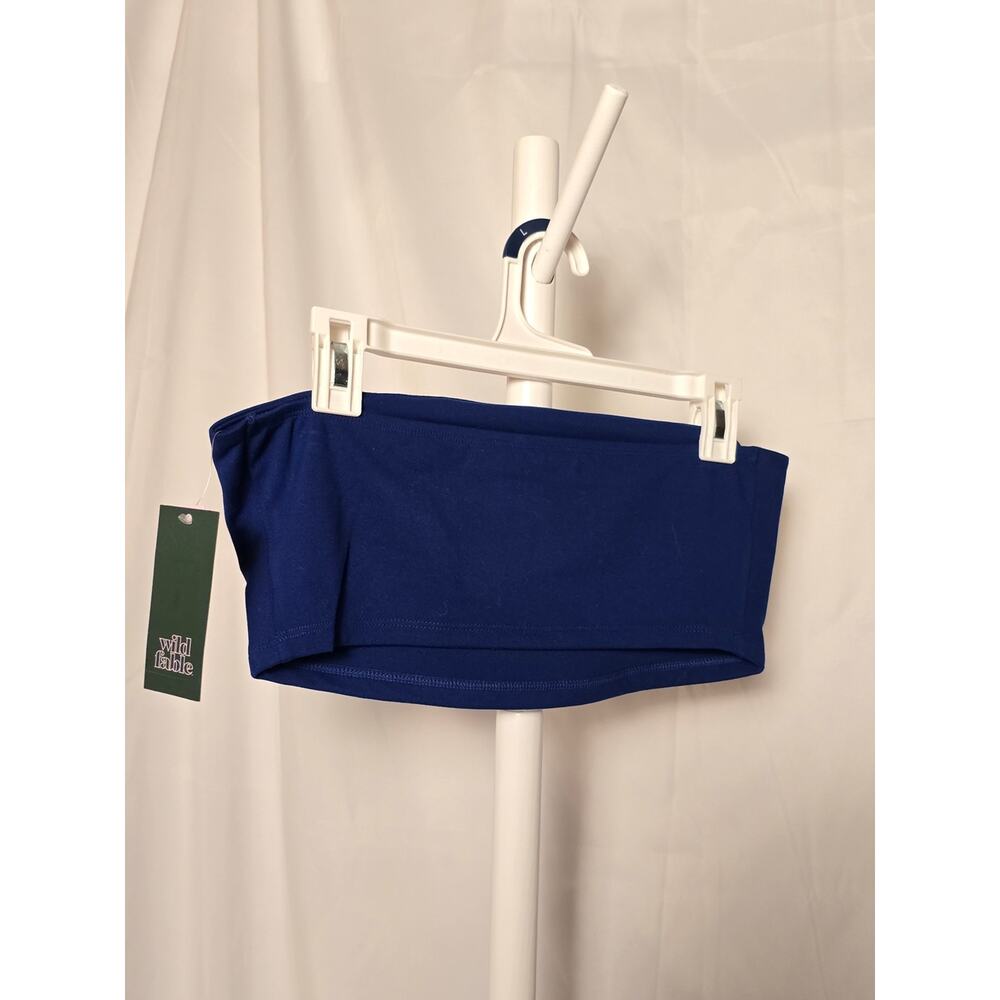Women's Game Day ButterBliss Tube Top Navy Blue - Wild Fable Size Large - Picture 3 of 3
